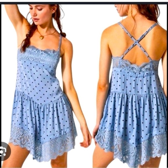 Free People Intimately City Wanders Trapeze Slip, Size Large (v) - Picture 1 of 8